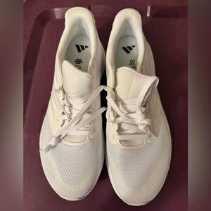 Women’s white Adidas Runfalcon